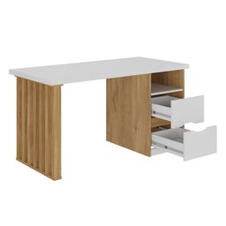 Escrivaninha Elegante com Pés Ripado 2 Gavetas e 1 Nicho Florence - 4