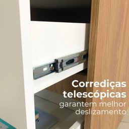 Escrivaninha Elegante com Pés Ripado 2 Gavetas e 1 Nicho Florence - 10