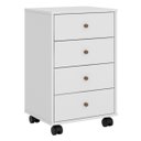 Ver imagem 2 de Gaveteiro Mesa de Cabeceira 4 Gavetas Presence Branco - Élpis Móveis