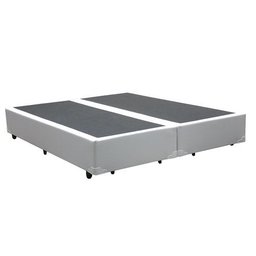 Cama Box Queen 158 Bipartido Bello Box - Tecido Sintético Branco - 1