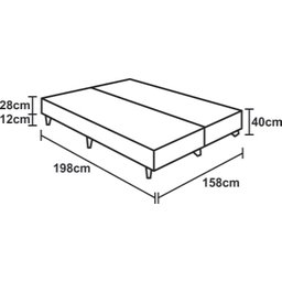 Cama Box Queen 158 Bipartido Bello Box - Tecido Sintético Branco - 2