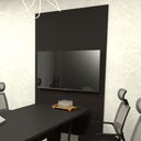 Ver imagem 3 de Painel de Tv P/ Sala de Reunião 195cm X 110cm Pp F5 Office Cor:preto