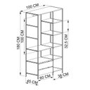 Ver imagem 4 de Guarda Roupa Closet Industrial P1025 Marrom/Preto/Mel
