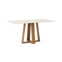 Ver imagem 6 de Conjunto Sala de Jantar Mesa Lisa 160cm com Tampo MDF Canto Reto 6 Cadeiras Lily
