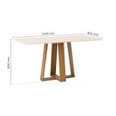 Ver imagem 4 de Conjunto Sala de Jantar Mesa Lisa 160cm com Tampo MDF Canto Reto 6 Cadeiras Lily