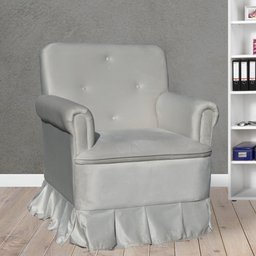 Poltrona Laura Amamentação Balanço Mais Puff - Quarto Bebê Amamentação - Veludo - Estopar Laura Mais - 2
