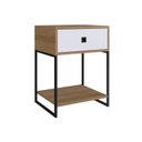 Ver imagem 2 de Mesa de Cabeceira Industrial P1026 Marrom