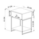 Ver imagem 3 de Mesa de Cabeceira Industrial P1026 Marrom