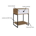 Ver imagem 4 de Mesa de Cabeceira Industrial P1026 Marrom