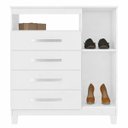 Ver imagem 6 de Cômoda Sapateira Cannes 1 Porta 4 Gavetas - Branco
