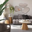 Ver imagem 1 de Kit 3 Espelhos Painel Decorativo Orgânico