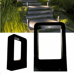 Kit de 3 Luminárias Balizadores Moderno Jardim De Piso Led - 9