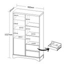 Ver imagem 5 de Armário Para Escritório Ou Home Office Space Com 1 Porta 2 Gavetas E Tampo Em Tamburato
