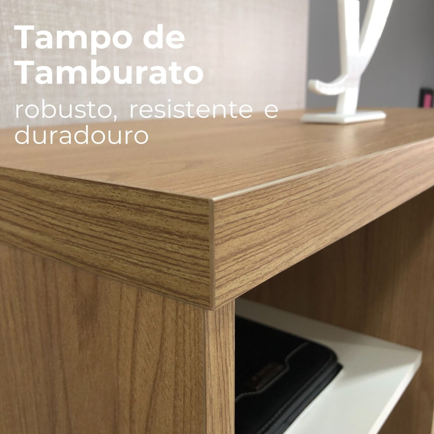 Armário Para Escritório Ou Home Office Space Com 1 Porta 2 Gavetas E Tampo Em Tamburato - 10