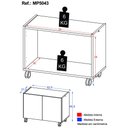 Ver imagem 3 de Gabinete Armário de Banheiro 62,5cm com Rodízios 2 Portas Multimóveis Mp5043 Branco