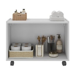 Gabinete Armário de Banheiro 62,5cm com Rodízios 2 Portas Multimóveis Mp5043 Branco - 4