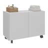 Gabinete Armário de Banheiro 62,5cm com Rodízios 2 Portas Multimóveis Mp5043 Branco - 2