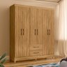 Guarda Roupa Casal Pequeno 6 Portas 153cm Freijó Celestina Shop Jm - 1