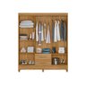 Guarda Roupa Casal Pequeno 6 Portas 153cm Freijó Celestina Shop Jm - 3