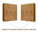 Ver imagem 2 de Guarda Roupa Casal Pequeno 6 Portas 153cm Freijó Celestina Shop Jm