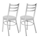 Ver imagem 3 de Conjunto 2 Cadeiras para Sala de Jantar Debrum Cromado/Branco