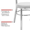 Ver mais imagens de Conjunto 2 Cadeiras para Sala de Jantar Debrum Cromado/Branco