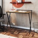 Ver imagem 1 de Escrivaninha Mesa Escritório Industrial Dobrável 94cm Simples P1022