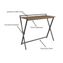 Ver imagem 6 de Escrivaninha Mesa Escritório Industrial Dobrável 94cm Simples P1022