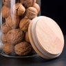 Kit de 3 Potes Herméticos Vidro Tampa Bambu 800ml - 4