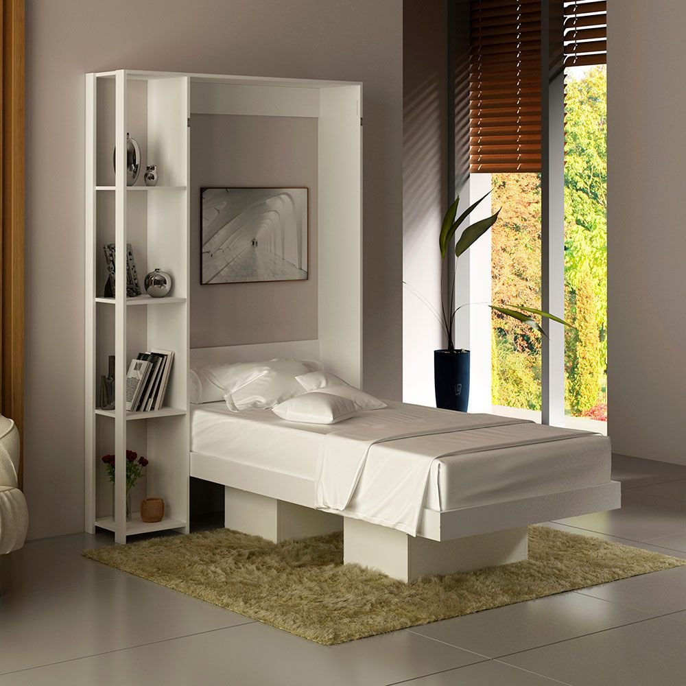 Cama Articulada Tecnomobili Solteiro com Prateleiras Branca CM8013.0001 - 7