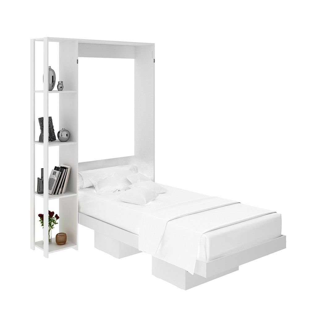 Cama Articulada Tecnomobili Solteiro com Prateleiras Branca CM8013.0001