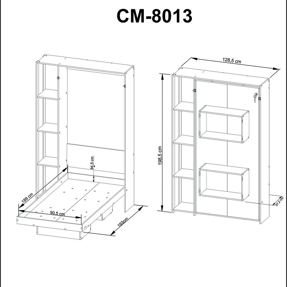 Cama Articulada Tecnomobili Solteiro com Prateleiras Branca CM8013.0001 - 10