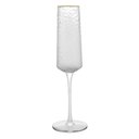 Ver imagem 2 de Taça para Champanhe de Cristal com Fio de Ouro Petra 300ml Incolor Lyor