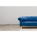 Ver imagem 7 de Sofá 3 Lugares Veludo Azul Chesterfield 200cm Yescasa