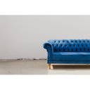 Ver imagem 7 de Sofá 3 Lugares Veludo Azul Chesterfield 200cm Yescasa