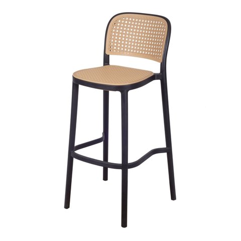 Banqueta Alta em Polipropileno com Encosto Amis