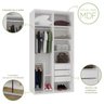 Guarda-Roupa Modulado Solteiro 1,20m 2 Portas de Correr 3 Gavetas 2 Espelhos 100% MDF Attuale - 7