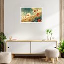 Ver imagem 1 de Quadro Decorativo Flores Vento - 50x70cm:moldura Preta