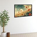 Ver imagem 2 de Quadro Decorativo Flores Vento - 50x70cm:moldura Preta