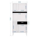 Ver imagem 3 de Cozinha Ambiente Kit Cassia 6 Portas Branco Preto - Poquema