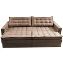 Ver imagem 6 de Sofá sem Caixa Retrátil Baú 1,60m Cama Inbox Secret Suede Velusoft Castor