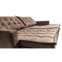 Ver imagem 5 de Sofá sem Caixa Retrátil Baú 1,60m Cama Inbox Secret Suede Velusoft Castor