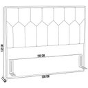 Ver imagem 3 de Cabeceira Cama Box Casal King 195 Cm P05 Londres Linho Bege Claro - Lyam Decor