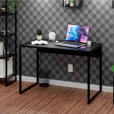 Escrivaninha Mesa Escritório Diretor Estilo 100cm Industrial Preto