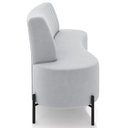 Ver imagem 7 de Sofá Chaise 2 Lugares Sala Living 135cm Pés Industrial Cayman K01 Veludo Cinza - Lyam Decor