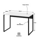 Ver imagem 5 de Escrivaninha Mesa Escritório Diretor Estilo 100cm Industrial Branco