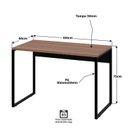 Ver imagem 4 de Escrivaninha Mesa Escritório Diretor Estilo 100cm Industrial Nogal Marrom