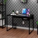 Ver imagem 1 de Mesa de Escritório Escrivaninha 1 Gaveta 100cm Industrial Preto