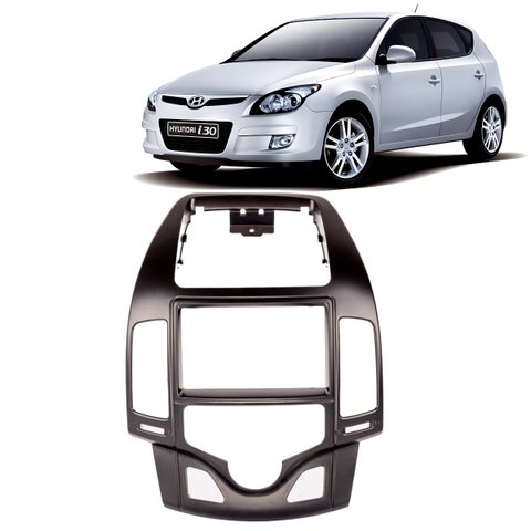 Moldura Painel Central 2 Din I30 Ar Digital 2008 À 2012 Som Mp5 Dvd Preto Expex Epx485 Novum Ap1130