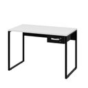 Ver imagem 3 de Mesa de Escritório Escrivaninha 1 Gaveta 100cm Industrial Branco